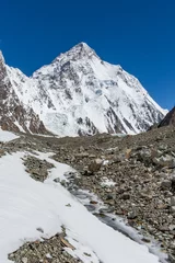 Rideaux tamisants Gasherbrum K2 mountain peak, second highest mountain in the world, K2 trek, Pakistan, Asia