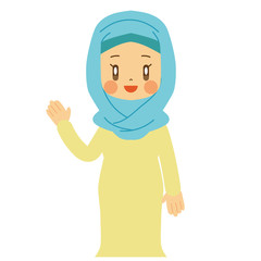 アラブ　ムスリムの女の子　案内