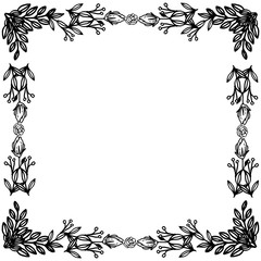 Elegant floral and leaves, decorative design element. Vector