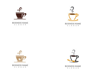 Coffee cup logo template vector icon design