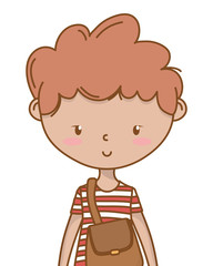 Teenager boy cartoon design vector illustrator