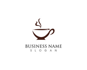 Coffee Cup drink  logo and vector icon design illustration
