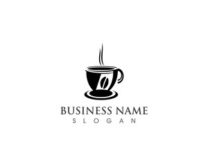 Coffee Cup drink  logo and vector icon design illustration