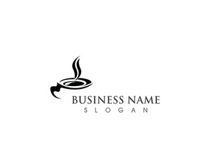 Coffee Cup drink  logo and vector icon design illustration