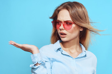 portrait of a young woman in glasses