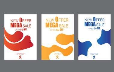 modern sale banner with modern fluid gradient composition dynamic vector