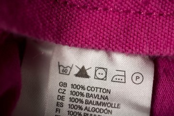 Closeup of a Clothing Tag