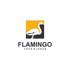 Flamingo logo design Vector Image, template, animal