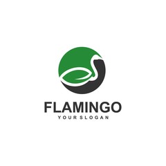 Flamingo logo design Vector Image, template, animal