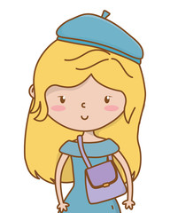 Teenager girl cartoon design vector illustrator
