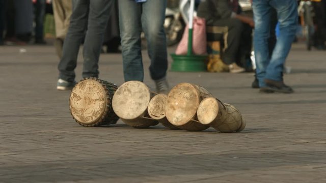 Djembe in jamaa el fna squar, Marrakesh, Morocco.