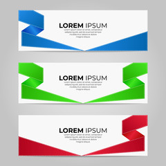 Banner web template design, modern geometric design