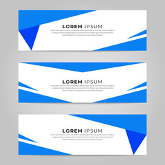 Banner template web design, modern geometric design