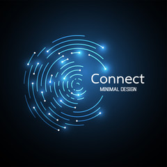 Abstract network connection. icon logo design. Vector Illustration