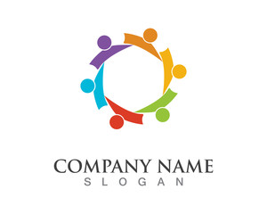 Community people logo vector symbol