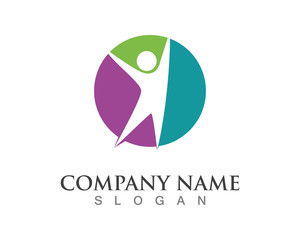 Community people logo vector symbol