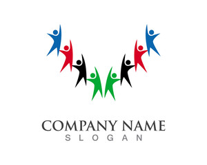 Community people logo vector symbol