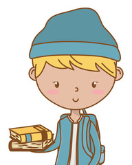 Teenager boy cartoon design vector illustrator