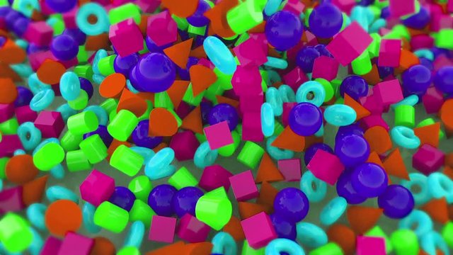 torus square triangle sphere particle animation