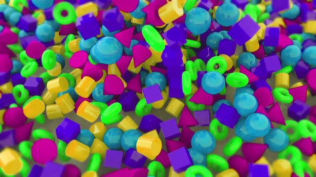 torus square triangle sphere particle animation