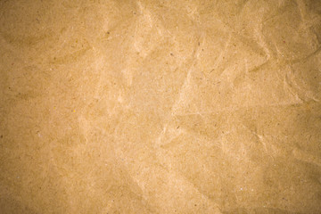 Crumpled brown recycle paper background.