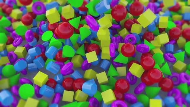 torus square triangle sphere particle animation
