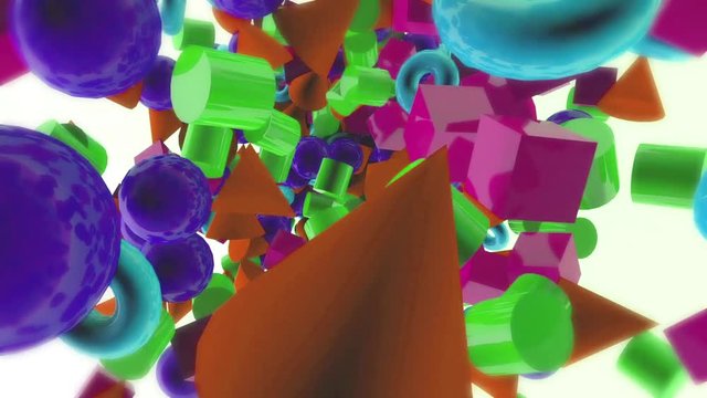 torus square triangle sphere particle animation