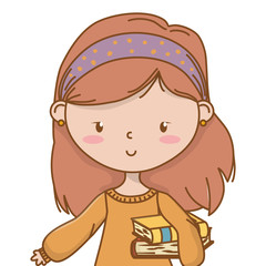 Teenager girl cartoon design vector illustrator