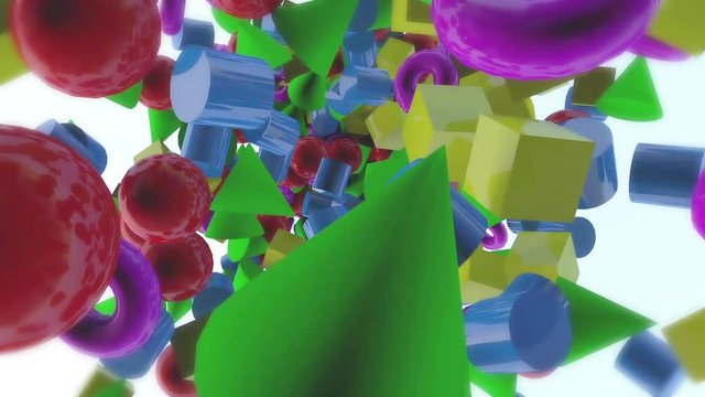torus square triangle sphere particle animation