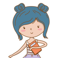 Teenager girl cartoon design vector illustrator