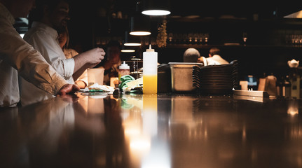 people working in restaurant 