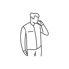 people outline illustration using mobile phone