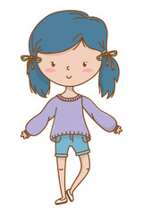 Teenager girl cartoon design vector illustrator