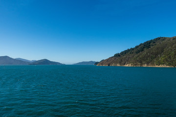 Stunning Marlborough Sounds landscape scenery in New Zealand
