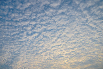 beautiful blue sky with clouds background, circulumulus clouds 