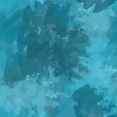 Seamless watercolor turquoise background. Abstract vector texture of brush strokes of paint. Repetitive pattern for printing on fabric. Backdrop for business cards, icons, templates, labels, posters.