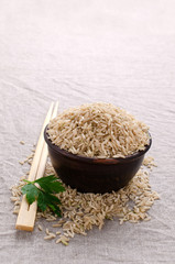 Brown unpolished rice