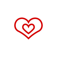 Heart icon graphic design template vector illustration