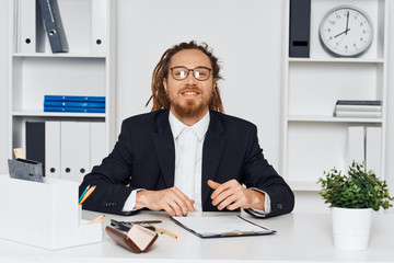 businessman in office