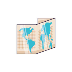 paper map travel guide icon