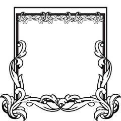 Pattern of graphic with flower frame, for various design of cards. Vector