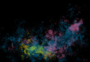 Abstract watercolor brush spatter bot digital art painting soft focus for texture background