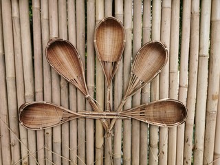 spoon and fork on wooden background