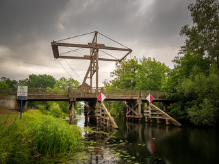 hölzerne Zugbrücke über die Spree bei Briescht
