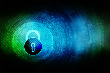 Fototapeta premium 2d illustration Safety concept: Closed Padlock on digital background