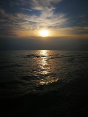 sunset over the sea