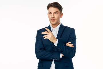 portrait of young man isolated on white background