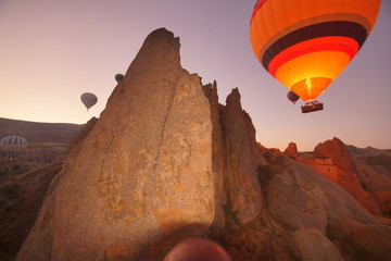 lot balonem nad Turcja Kapadocja - obrazy, fototapety, plakaty