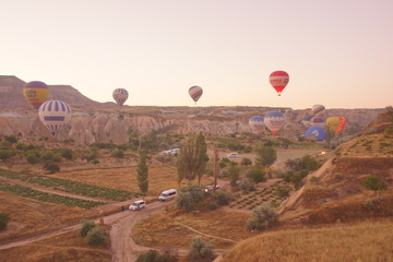 lot balonem, Turcja Kapadocja - obrazy, fototapety, plakaty