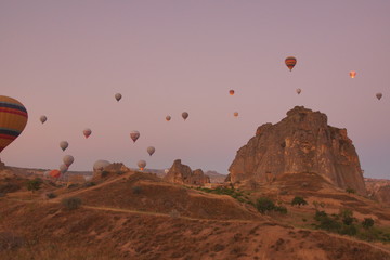 lot balonem nad Turcja Kapadocja	 - obrazy, fototapety, plakaty